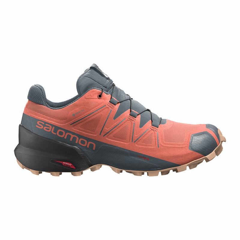 Zapatillas Trail Running Salomon Mujer Naranjas / Gris - Salomon Argentina SPEEDCROSS 5 GORE-TEX ,64